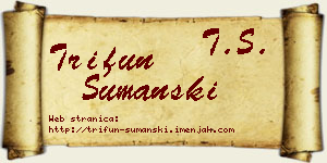 Trifun Šumanski vizit kartica